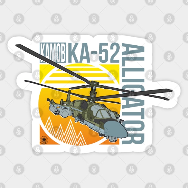 Combat helicopter Ka-52 Alligator Sticker by FAawRay